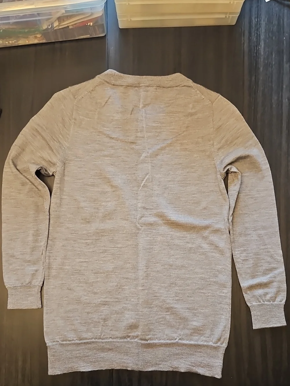 J. Crew Gray Crewneck Merino Wool Sweater
